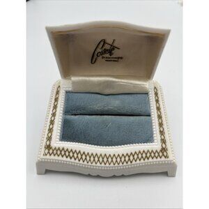 Vintage COSMIC DIAMOND Celluloid Ring Jewelry Box Bride Engagement Made In USA